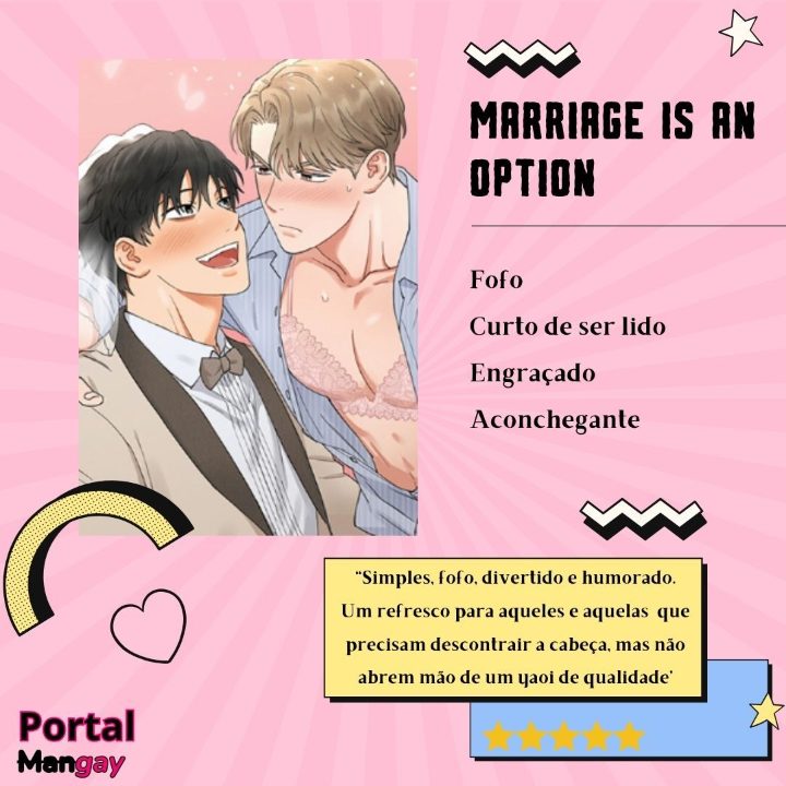 Arte do post sobre Marriage is an Option
